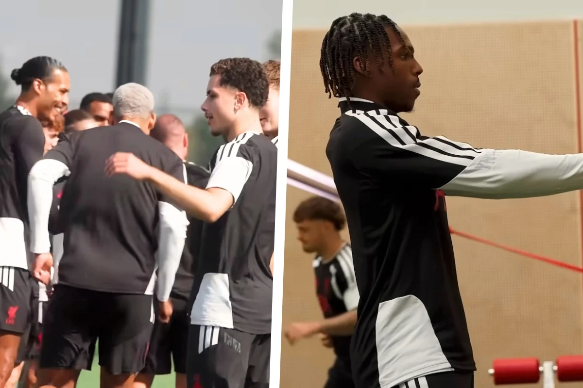28-man Liverpool training squad with Ndukwe missing and Bajcetic out